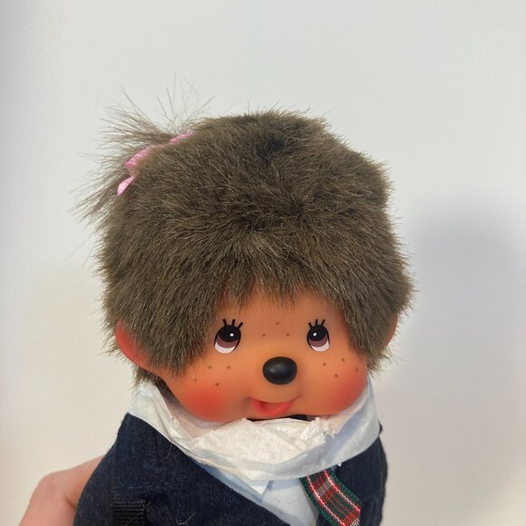 Monchhichi School Girl Uniform Sekiguchi Doll Toy Plush Japanese Monkey Tag - Picture 9 of 10